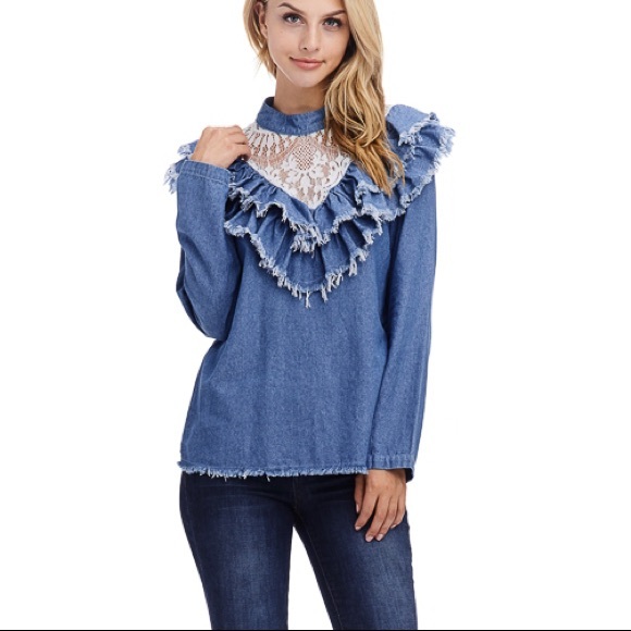 Sweetheart Denim Boho Top - Picture 8 of 8